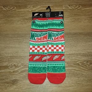 Odd Sox Knits Mountain Dew Christmas UGLY SWEATER Crew Socks Men's 6-13 New